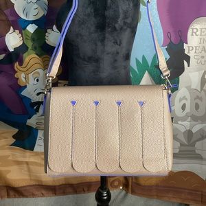 NWT Pink Haley Shoulder Bag with Blue Trim